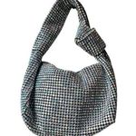 Madison West Bring on the Bling Bag Silver Crystals Evening Party Black Lining Photo 0