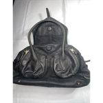 Botkier  Black‎ Leather Gold Hardware Zipper Accent Satchel Bag Photo 7