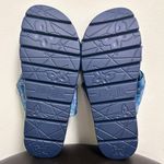 Alegria  Dream Fit Sage Roses Blue Quilt Satin Platform Slide Sandals 39 9 Photo 8