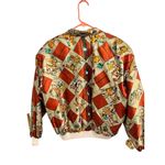LS Collections Retro Colorful Equestrian‎ 80s Bomber Style Jacket One Size O/S Gold Size M Photo 2