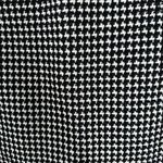 J. McLaughlin Size 6 Pencil Skirt Black White Lined Knit Zip Houndstooth A-Line Photo 8