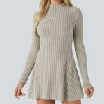 Halara Grey Knit Sweater Dress Photo 0