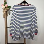 CAbi Style 5830 Striped Crew Neck Long Sleeve Sweater Top Knit XL Blue Photo 3