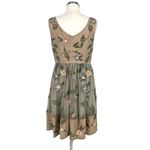 Sundance Peony Floral Embroidered Sleeveless Dress Beige Green Pink Size 8 Photo 7