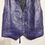 Saxony Purple Vintage Leather Vest Sz 2X Photo 2