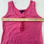 Boden Pink Tank Top Ruffle Button Front‎ Henley Sleeveless Shirt Womens 12 Photo 6