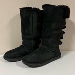 UGG Black ‘Bailey’ Bow Bows Sheepskin Suede Fur Winter Tall II Boot Boots Shoes Size 9 🐕‍🦺 Photo 1