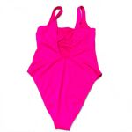 Aerie Women’s Shine Pique Cheekiest One Piece Swimsuit Hot Pink size XL Long NWT Photo 1