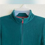 Woolrich  Teal Fleece Jacket with Red Trim Photo 4
