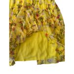 Ralph Lauren Lauren Tiered Floral Maxi Skirt Women L Yellow Cottage Boho Fairy Photo 5
