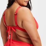 Good American NWT  Size 4 / XL Bright Poppy Red Sexy Boost Bikini Top Adjustable Photo 7