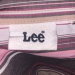 Lee  pink brown contemporary striped long sleeve button Down shirt Photo 7