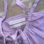 Urban Outfitters Purple Lilac Tie Front Linen Blend Mini Dress Photo 4