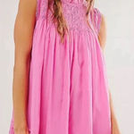 Free People  Shea Solid Mini Dress Pink s Photo 0