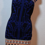 Jealous Tomato Geometric Black and Blue‎ Dress Photo 0
