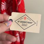 st. john's bay Red Tropical Sleeveless Loose Jumper Romper One Piece  Size 2X New Photo 4