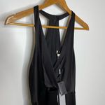 Halston Heritage NEW  Asymmetrical Cutout Cady Black Dress 12 T-back Sleeveless‎ Photo 3