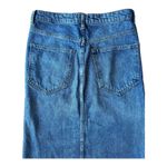 Free People  Blue Maxi denim Skirt with Side slits and frayed hem size 4 Photo 7