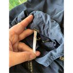 Free People  navy blue off campus metallic detail button down long sleeve size sm Photo 1