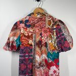 Chico's  Dress Women 4 NWT Very Cherry Balloon Hem Tapestry Floral Pocket Modest Photo 3