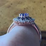 Natural Tanzanite Pink Sapphire Sterling Silver Ring Size 9 Purple Photo 1