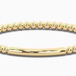 Boutique Dainty 14k Gold Plated S925 Stacking Bead‎ Ball Ring Size 5.5 Photo 0