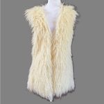 Le chateau  Ivory Cream faux fur shaggy sweater Knit Vest Photo 1