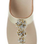 FitFlop  Womens‎ Wedge Sandal Metallic Beaded GALAXY Slip on toe post Size 10 Photo 0