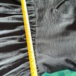 Ellen Tracy  Black split Neck tiered sheer flared ruffled dress Photo 13