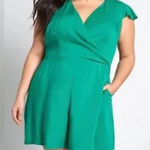 Modcloth  x Collectif On Island Time Green Wrap Romper Size 20 Photo 0