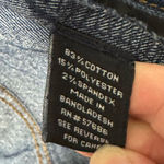 New Look  Distress Denim Jean Jacket Women's size Small Dark Wash Trucker Photo 3