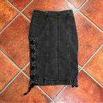 Free People Black Stretch Denim Pencil Skirt Photo 1