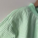 Lavon Vintage 80s Gingham Full Zip Jacket Shoulder Pads windbreaker pockets L Photo 5