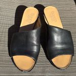 Franco Sarto Doutzen 2 Wedge Slide — Black Butter‑Soft Leather, Size 7.5 Photo 3