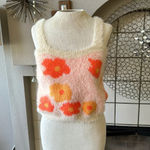 willow root cardigan and tank top set size medium orange daisys NWOT Photo 1