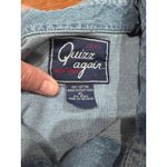 Vintage Lets Quizz Again Denim Shirt Women XL Coffee Cup Embroidery Button Up Blue Photo 3
