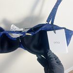 ONIA Womens Dalia Textured Bikini Top Blue Size Medium New Photo 8