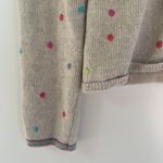 Vintage Rainbow Embroidered Zip Front Sweater Photo 3