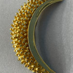 Vintage Crescent Moon Brooch Gold Tone Celestial Hippie Whimsygoth Photo 0