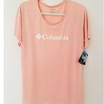 Columbia Lava Lake II Peach Short Sleeve Omni Wick Stretch Tee Hiking Urban XL Photo 1