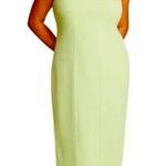 11 Honoré NEW 11 Honore Solange Midi Dress 16 Green One Shoulder Shift Woven Square Neck Photo 0