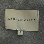 Lavish Lice Lavish Alice Gray Tie Front Knot Wrap Coat US 4 UK 8 Belted Minimalist Chic Photo 5