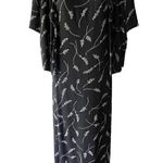 VTG 90s Molly Malloy Sleeveless Floral Maxi Black Dress With Cardigan Women’s 12 Photo 3