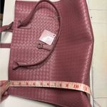 ULTA Beauty Large Woven Dusty Mauve Tote Bag with Fold Over Hook Closure New Pink Photo 6