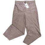 7 For All Mankind NWT  Vegan Faux Leather Pants Wide Leg Ankle High Rise Size L Photo 0