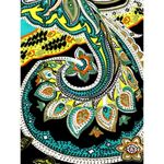 5th & Love 5th Love Large Turquoise Lime Green Black Printed Boho Dress Summer Vacation Photo 7