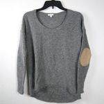 Gap Women’s XS Gray Long Sleeve Patch Elbow Wool Blend Pullover Sweater Photo 0