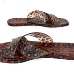 Anthropologie Matisse Womens Villa Jelly Slide Sandals Leopard Brown Slip On 8 Photo 11