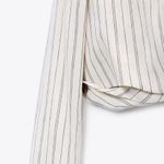 ZARA NWT white cropped striped blazer Photo 3
