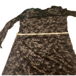 None Floral Black Velvet Mini Dress Women’s M Gothic Witchy Grunge 90s Vibes Photo 10